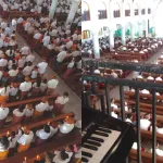 Antara Altar dengan Tenda Pesta 253 Anak Se-paroki Todo Menerima Tubuh dan Darah Kristus